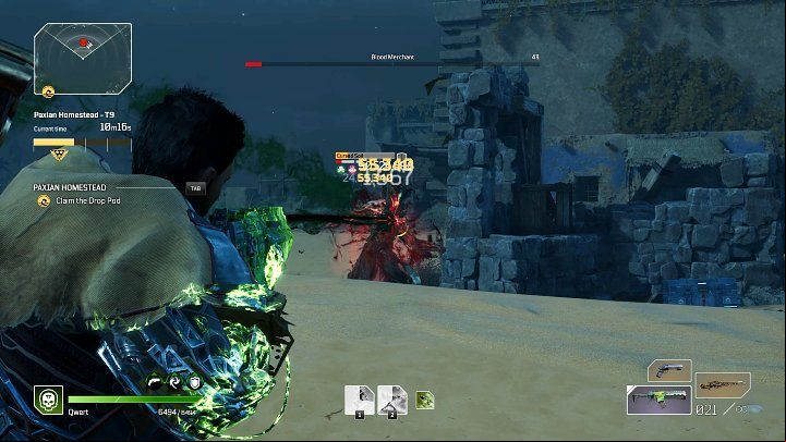 Avoid vulnerable areas when your opponent is using his skills, don't stay in one place too long, and try to keep your opponent at a distance - Outriders: Paxian Homestead - walkthrough - Expeditions - Outriders Guide
