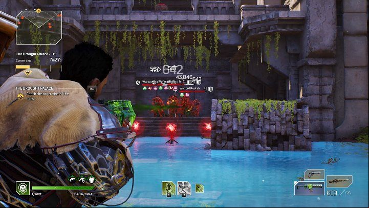 Once you enter the next area, you will face a strong enemy group of a few Elite units that use multiple Anomaly powers and complement each other very well - Outriders: The Drought Palace - walkthrough - Expeditions - Outriders Guide