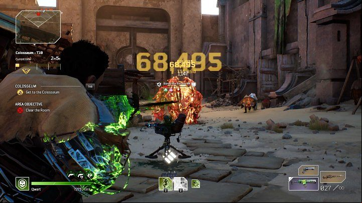 At the end of this stage, the Elite Boneplate Behemoth will appear along with some minor enemies - Outriders: Colosseum - walkthrough - Expeditions - Outriders Guide