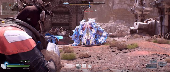 you'll have to use jumps and dodges in the small arena. - Outriders: Typhon - Hunt the Prey, walkthrough - Hunting - Outriders Guide