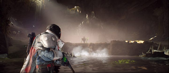 You can always use the boulder outside the cave for cover. - Outriders: Spinewretch - Hunt the Prey, walkthrough - Hunting - Outriders Guide