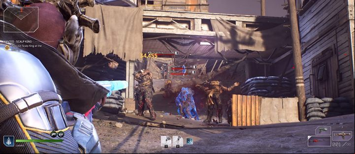 This enemy is a sniper - he can set his bullets on fire! - Outriders: Scalp King - Wanted, walkthrough - Wanted - Outriders Guide