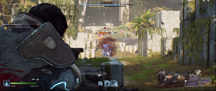 The enemy will try to fight at close range - they can poison their projectiles! - Outriders: Heasher - Wanted, walkthrough - Wanted - Outriders Guide