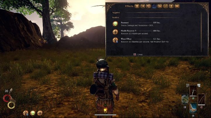 If you dont drink and eat, your character will get ill - Food and drinks in Outward - Tips - Outward Guide