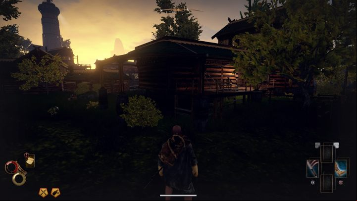 The Pitchfork lies next to the inn. - Best Weapons in Outward - Combat and equipment - Outward Guide
