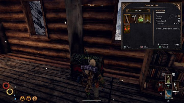 In the throne room in the Bandit Camp, you will find a weapon called the Brutal Camp. The leader of the bandits has the key to the room. - Best Weapons in Outward - Combat and equipment - Outward Guide