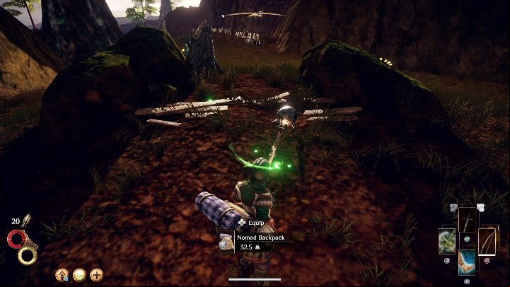 Keep moving in the direction of that icon - How to recover lost backpack in Outward? - FAQ - Outward Guide