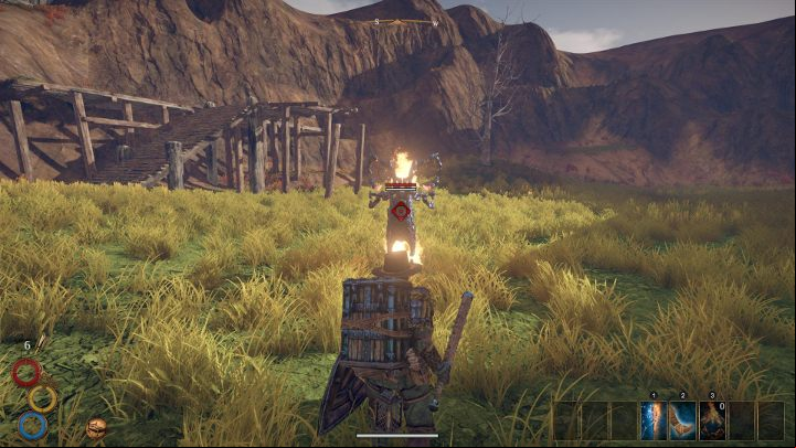 Obsidian Elemental located in the outer part of the camp can be a much bigger problem for you - Tending the Flame - Outward Walkthrough - Heroic Kingdom of Levant - Outward Guide