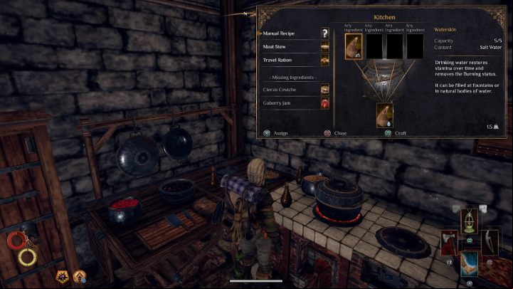 Then place the Waterskin in the cooking menu. - How to obtain salt in Outward? - FAQ - Outward Guide