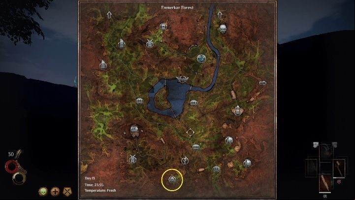 Your next task is to help Rissa out of the bandits hideout - Mixed Legacies - Outward Walkthrough - Main quests - Outward Guide