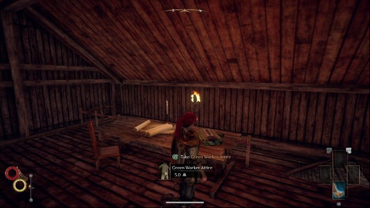 From the table, located near the bed, lift the clothes - Castaway - Outward Walkthrough - Main quests - Outward Guide