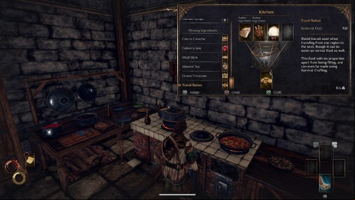 Food and drinks can be prepared in the kitchen or with the pan - Crafting in Outward - Tips - Outward Guide