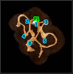 Map key - The Netherworld Tower - Minion Burrows - The Netherworld Tower - Overlord II - Game Guide and Walkthrough