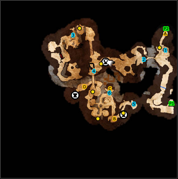 Map key - Main quests - Nordberg Sanctuary (once again) - Main quests - Overlord II - Game Guide and Walkthrough