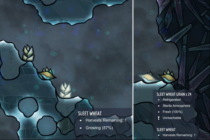 Sleet Wheat - Harvestable plants in Oxygen Not Included - Plants - Oxygen Not Included Game Guide