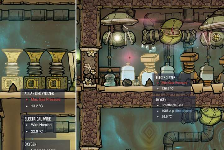 Maintaining the right level of oxygen is one of the most important factors in the game - Oxygen in Oxygen Not Included - Description of objects and structures - Oxygen Not Included Game Guide