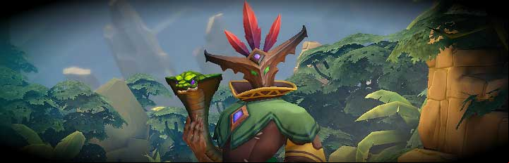 A hero that makes use of potent acid shot by his companion, a cobra - List of Heroes - Heroes - Paladins: Champions of the Realm Game Guide