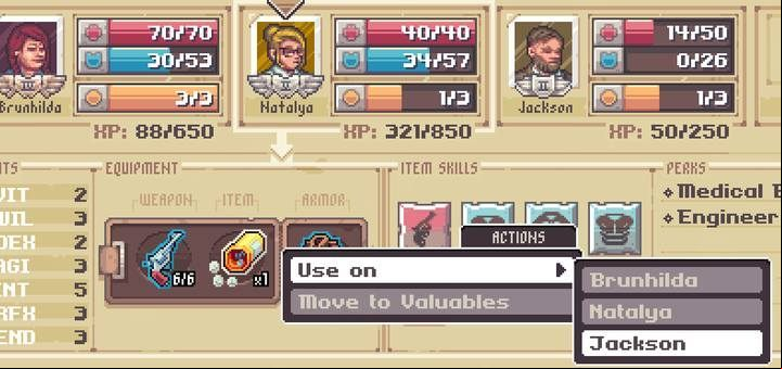 You can also heal your characters while you are on the world map or on the briefing screen right displayed right before a battle - How to heal characters in Pathway? - FAQ - Pathway Guide and Tips