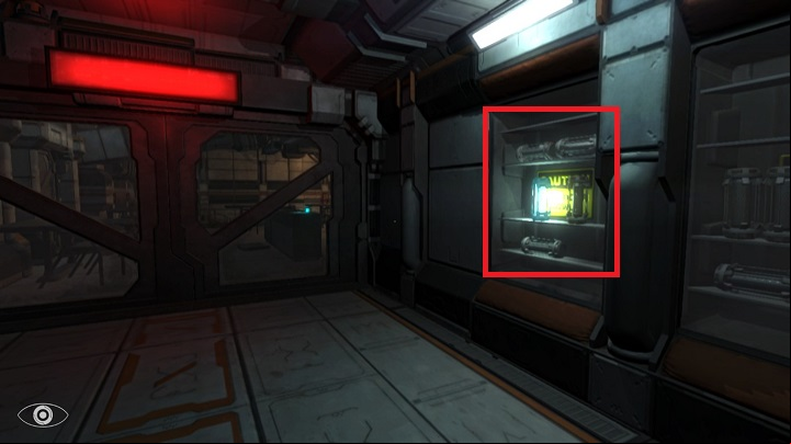 Coming from the side of the corridor, you will notice a glass cabinet - Reach istrative zone | Walkthrough - Walkthrough - Phantaruk Game Guide