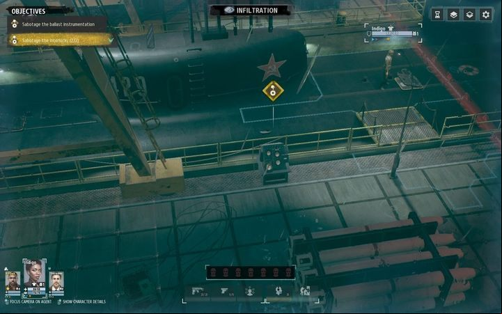 In total, youll need to sabotage 3 places - two are on the hull of the boat (on both ends of the structure), the last place is the next to the boat - there are 1-2 guards patrolling the area - Chapter I | KGB campaign walkthrough in Phantom Doctrine Game - KGB Campaign - Phantom Doctrine Game Guide