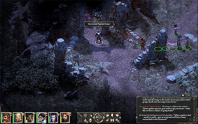 The expedition are by the destroyed tower - Side quests in Hearthsong | Pillars of Eternity - Twin Elms - Pillars of Eternity Game Guide & Walkthrough