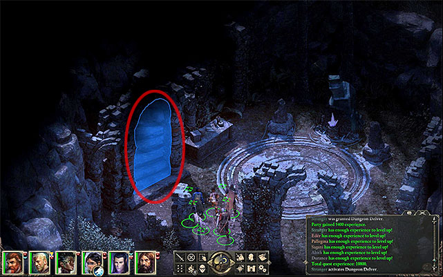 The stairs in Northweald to the Temple of Hylea - Gods quests in Elms Reach | Pillars of Eternity - Twin Elms - Pillars of Eternity Game Guide & Walkthrough