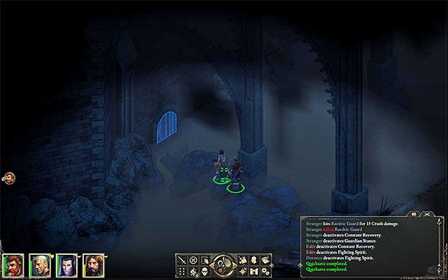 Two alternative hold entrances - the climbing wall and the grate into the dungeon - Lord of a Barren Land - Side quest | Pillars of Eternity - Esternwood and Raedrics Hold - Pillars of Eternity Game Guide & Walkthrough