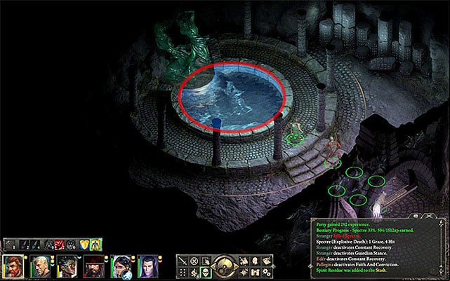 The spot where you find the Engwithan key - Through Deaths Gate - main quest | Pillars of Eternity - Defiance Bay - Pillars of Eternity Game Guide & Walkthrough