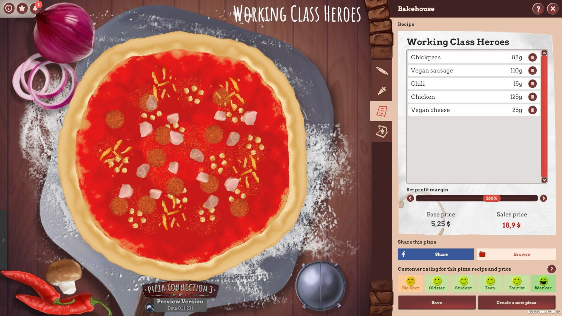 This pizza is optimal for Workers - What are the best pizza recipes? - Questions & answers from Masterchef - Pizza Connection 3 Game Guide
