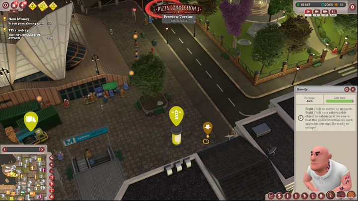 Your new objective is to destroy all ads of your competition - New tracks | Main missions in Pizza Connection 3 - Main missions - Pizza Connection 3 Game Guide