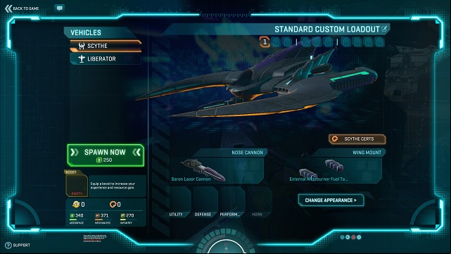 Scythe - Special vehicles and faction aircraft - Means of transport - PlanetSide 2 - Game Guide and Walkthrough