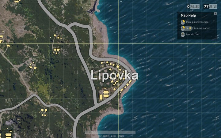 In contrast to Primorsk, Lipovka is located on the other side of the map but both towns have similar features - they are rather small, not that popular among players, and full of valuable weapons and equipment - Maps in PUBG - The Course of The Game - PUBG Guide
