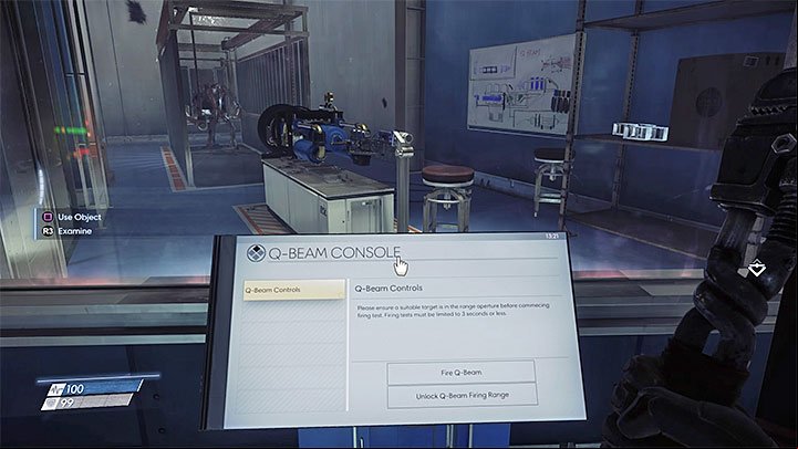 Beams & Waves Lab is north from the Atrium - Q-Beam - Weapons - Prey Game Guide
