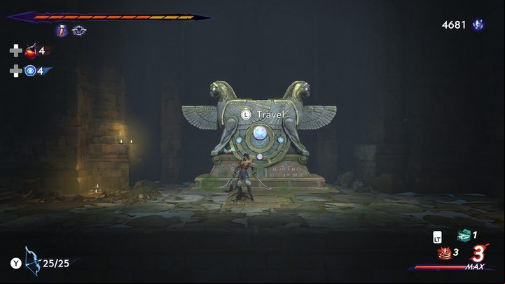 Hideout near the merchant and the elevator leading to the upper levels of the Citadel - Prince of Persia The Lost Crown: All Fast travel points - Secrets and Collectibles - Prince of Persia The Lost Crown Guide