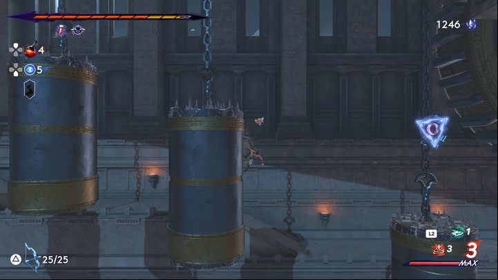In a large room with counterweights - Prince of Persia The Lost Crown: All Xerxes coins - Secrets and Collectibles - Prince of Persia The Lost Crown Guide