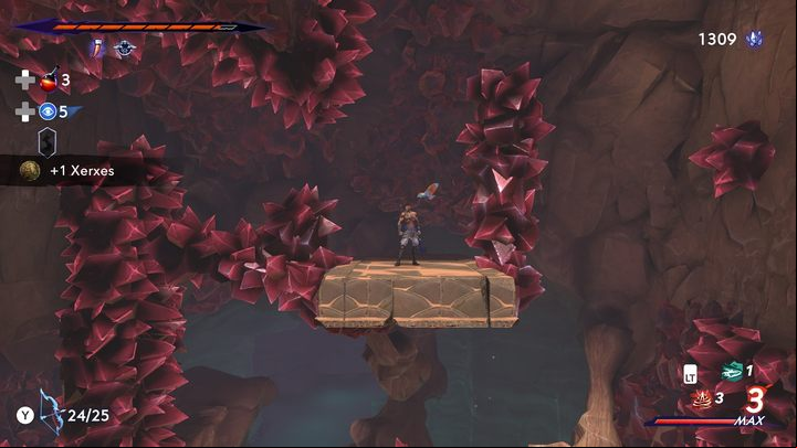 Halfway through a long and difficult platforming section - Prince of Persia The Lost Crown: All Xerxes coins - Secrets and Collectibles - Prince of Persia The Lost Crown Guide