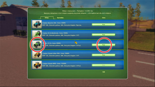 Buy a new tractor with automatic transmission. - The third season - The Career Mode - Professional Farmer 2014 - Game Guide and Walkthrough