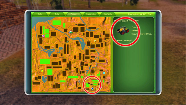 Thanks to this tab, you can quickly switch between the vehicles that you have. - GPS, side menu and seasons of the year - Elements of the game - Professional Farmer 2014 - Game Guide and Walkthrough