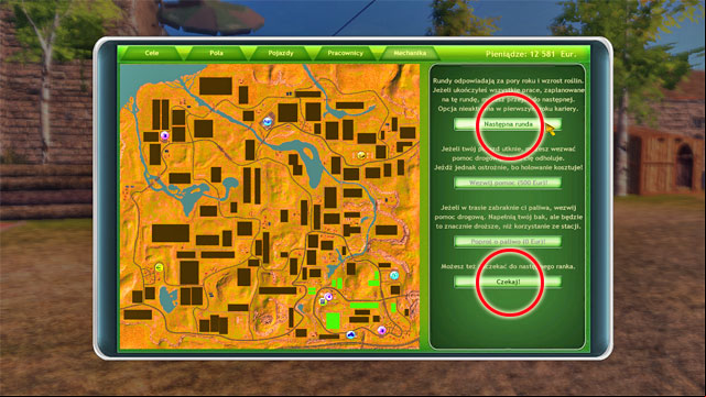 In this tab, you can manage the succession of seasons of the year and days. - GPS, side menu and seasons of the year - Elements of the game - Professional Farmer 2014 - Game Guide and Walkthrough