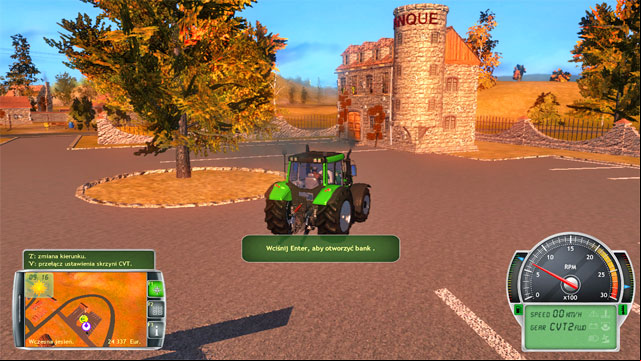 to the far West of the map, there is the bank building. - Buildings on the minimap - Elements of the game - Professional Farmer 2014 - Game Guide and Walkthrough
