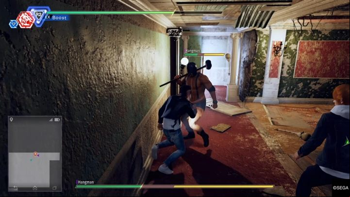 Step back now and go in the direction of the marker - open the door and start fighting - Chapter 12 Behind Closed Doors | Judgment Walkthrough - The main storyline - Judgment Guide