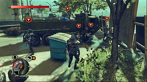 You can find the squad on a small square, near the street - Yellow Zone - p. 2 | Secrets - Secrets - Prototype 2 Game Guide