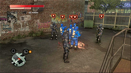 You can find the squad in the alley between buildings - Green Zone - p. 2 | Secrets - Secrets - Prototype 2 Game Guide