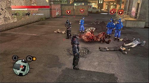 You can find the squad on a parking lot between buildings - Green Zone - p. 2 | Secrets - Secrets - Prototype 2 Game Guide