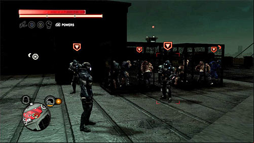 You can find the squad on the buildings rooftop, near one of the helicopter landing pads - Green Zone - p. 2 | Secrets - Secrets - Prototype 2 Game Guide