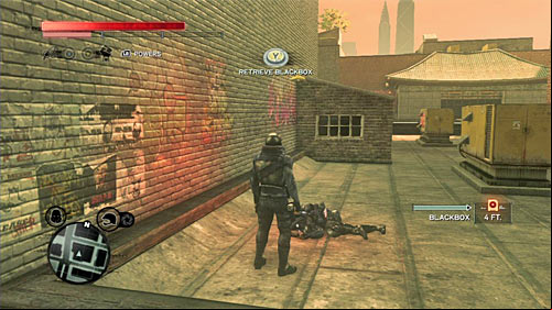 You can find the body on one of the lower buildings rooftops - Red Zone - p. 1 | Secrets - Secrets - Prototype 2 Game Guide