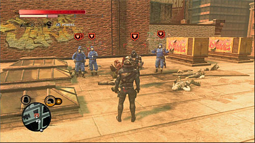You can find the squad on buildings rooftop, next to the tank - Red Zone - p. 2 | Secrets - Secrets - Prototype 2 Game Guide