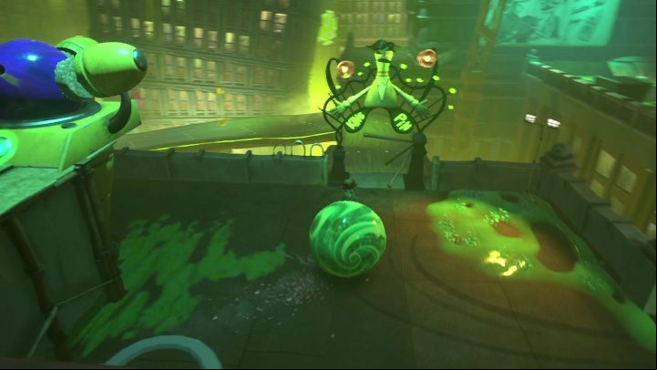 Then jump onto a new ball, which will allow you to continue on - Psychonauts 2: Strike City - walkthrough - Walkthrough - Psychonauts 2 Guide
