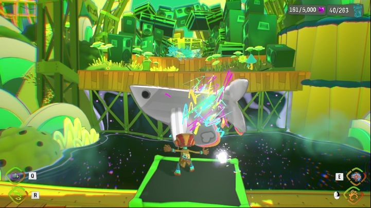 One of the platforms will be made of moving fish, which you can easily slow down - Psychonauts 2: PSI Kings Sensorium - walkthrough - Walkthrough - Psychonauts 2 Guide