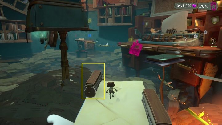Sometimes you'll encounter traps on the envelopes - Psychonauts 2: Crullers Correspondence - walkthrough - Walkthrough - Psychonauts 2 Guide